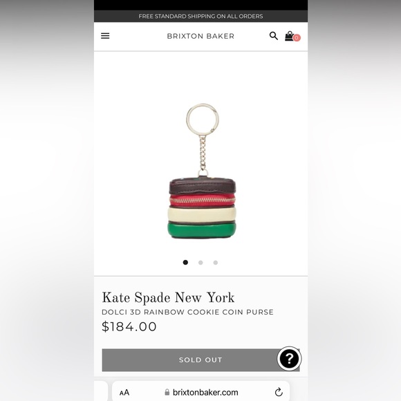 Kate Spade dolci rainbow pastry leather bag charm - Picture 2 of 8